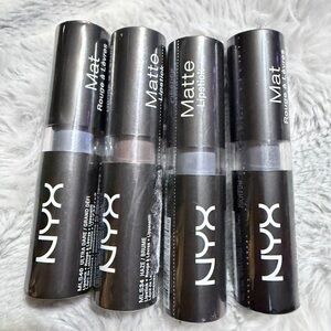 NYX Matte Lipstick Collection - Bold Black and Subtle Gray